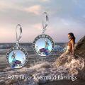 wholesale 925 Sterling Silver Mermaid Leverback Drop Earrings-0-5