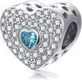 wholesale Silver Heart Photo Charm with Birthstone Picture Pendant Gift for Women-0-2