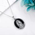 wholesale 925 Sterling Silver Turquoise Virgin of Guadalupe Pendant Necklace Catholic Gifts for Women-0-10