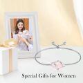 wholesale 925 Sterling Silver Abalone Shell Square Charm Adjustable Bolo Bracelet for Women-0-45