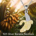 wholesale 925 Sterling Silver Banana Fruit Pendant for Women s-0-5