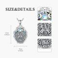wholesale 925 Sterling Silver Hecate Pendant with Abalone Shell and Triple Moon Design - Gothic Witchcraft Jewelry for Women-0-2