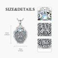 wholesale 925 Sterling Silver Hecate Pendant with Abalone Shell and Triple Moon Design - Gothic Witchcraft Jewelry for Women-0-2