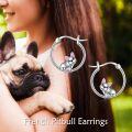 wholesale 925 Sterling Silver Cat Hoop Earrings - Cute Animal  for Women-0-2