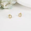 wholesale 14k Gold Textured Love Knot Stud Earrings For Women-0-2