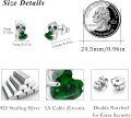 wholesale 925 Sterling Silver Green Crystal Sloth Stud Earrings for Kids Adults-0-4