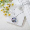 wholesale 925 Sterling Silver Ametrine Round Cut Graduation Pendant Necklace for Women-0-4