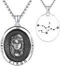wholesale 925 Sterling Silver Virgo Zodiac Necklace with Constellation Design - S925 Jewelry for Women and Men -0-0