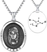 wholesale 925 Sterling Silver Virgo Zodiac Necklace with Constellation Design - S925 Jewelry for Women and Men -Virgo