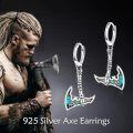 wholesale 925 Sterling Silver Opal Axe Drop Dangle Earrings Norse Viking s for Women-0-5
