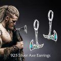 wholesale 925 Sterling Silver Opal Axe Drop Dangle Earrings Norse Viking s for Women-0-5
