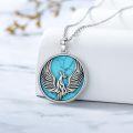 wholesale 925 Silver Phoenix Turquoise Pendant Necklace Anniversary Animal Birthday Gifts for Her-0-4