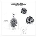 wholesale 925 Sterling Silver Saint Michael Protect Us Oval Medal Pendant Necklace-0-3