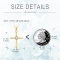 wholesale 14K Gold Cubic Zirconia Cross Pendant Necklace for Women Religious s-0-3