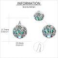 wholesale 925 Sterling Silver Abalone Shell Tree of Life Drop Earrings for Women Girl's Gift-0-4