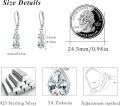 wholesale 925 Sterling Silver Teardrop Moonstone & Turquoise CZ Drop Earrings for Women-0-5