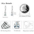 wholesale 925 Sterling Silver Celtic Knot Teardrop Crystal Drop Earrings White Gold Plated-0-5