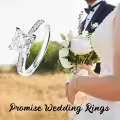 TOUPOP Sterling Silver D Color Vvs1 Moissanite Princess Cut Ring-0-2
