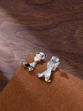 wholesale Sterling Silver Animal Stud Earrings Cute Axolotl Cow Pig Koala Frog Bulldog Panda Highland Cow Bee Cat for Women Christmas Birthday-0-2