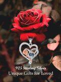 wholesale 925 Sterling Silver Heart Rose Flower Love Knot Moon Stone Pendant Necklaces s for Women Girls Mother's Day Birthday Anniversary Valentine's Day Christmas-0-1