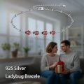wholesale 925 Sterling Silver Ladybug Bracelet for Women Adjustable Chain s-0-2
