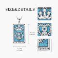 wholesale 925 Sterling Silver and Turquoise Empress Tarot Card Pendant Necklace for Women & Men-0-4