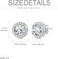wholesale 925 Sterling Silver & Crystal Vintage-Modern Elegant Earrings, 10mm, Gift Box-0-4
