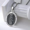 wholesale 925 Sterling Silver Saint Muerte Grim Reaper Pendant Necklace for Men & Women-0-1