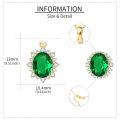 wholesale 14k Red Oval Gemstone Pendant Necklace With Lab Diamond Halo-0-4