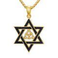 TOUPOP Sterling Silver Gold Star Of David Cross Lion Eagle Dragon Phoenix Celtic Knot Pendant-0-0