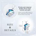 wholesale 925 Sterling Silver Blue Crystal Dolphins Pendant Necklace with Chain 45cm-0-3