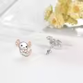 wholesale 925 Sterling Silver Axolotl Stud Earrings Wholesale - Adorable Animal Jewelry for Women-0-2