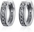 wholesale 925 Sterling Silver Celtic Knot Hoop Huggie Earrings  for Men & Women-0-1