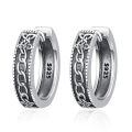wholesale 925 Sterling Silver Celtic Knot Hoop Huggie Earrings  for Men & Women-0-1