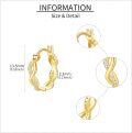 wholesale 14K Gold Infinity Twist Filigree Huggie Hoop Earrings with Cubic Zirconia for Women-0-4