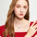 wholesale 925 Sterling Silver Ladybug Heart Pendant Necklace I Love You To The Moon And Back-0-3