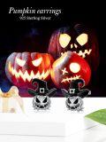 wholesale 925 Sterling Silver Jack-o'-Lantern Witch Hat Stud Earrings - Halloween Costume-0-3