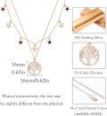 wholesale Sterling Silver Tree of Life Necklace Double Layered Chain Adjustable 18+2 Gift for Women Mother s Day Birthday-0-8