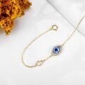 wholesale 14K Gold Evil Eye Chain Bracelet - Christmas Gift for Her-0-4
