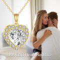 wholesale 14K Gold  Moissanite Heart Pendant Necklace - Elegant s for Her-0-3