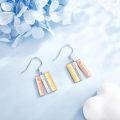 wholesale 925 Sterling Silver Book-Shaped Dangle Earrings for Women - Artist Music s-0-2