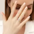 wholesale 925 Sterling Silver Moonstone Hockey Golf Ball Adjustable Rings Wholesale for Women-0-2
