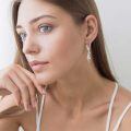 wholesale 925 Sterling Silver Heart Shape Opal And Crystal Dangle Earrings Wholesale With Lever Back-0-3