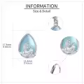 wholesale 925 Sterling Silver Teardrop Blue Agate Mermaid Drop Earrings Gift for Her-0-3