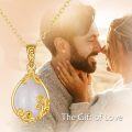 wholesale 14K Gold Natural Moonstone Teardrop Pendant Necklace for Women Anniversary Gifts-0-2