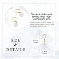 wholesale 14K Gold White Opal Drop Earrings, 26mm Dangle Earrings for Women, Hypoallergenic Nickel-Free Jewelry, Gift for Mother Wedding Anniversary Birthday-0-4