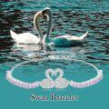 wholesale 925 Sterling Silver Swan Pink Gemstone Bracelet for Women-0-4