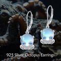 wholesale 925 Sterling Silver Opal Drop Earrings with Blue Stones and Crown Design Gift for Her-0-1