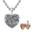 wholesale 925 Sterling Silver Heart Locket Necklace With Photo Insertion-0-0