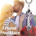wholesale 925 Sterling Silver Purple Amethyst Natural Stone Healing Crystal Tree of Life Pendant Necklace-0-2